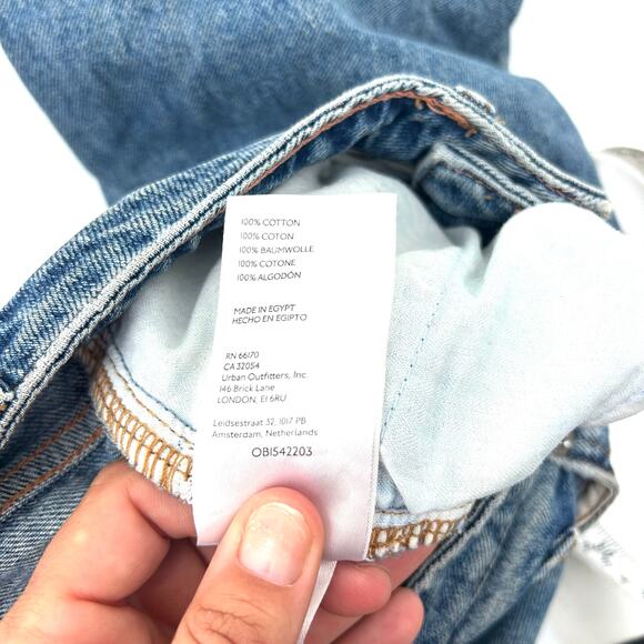 Free People We The Free Barrel Jeans Medium Dirty Wash 24 Cotton Juniors - Picture 8 of 8